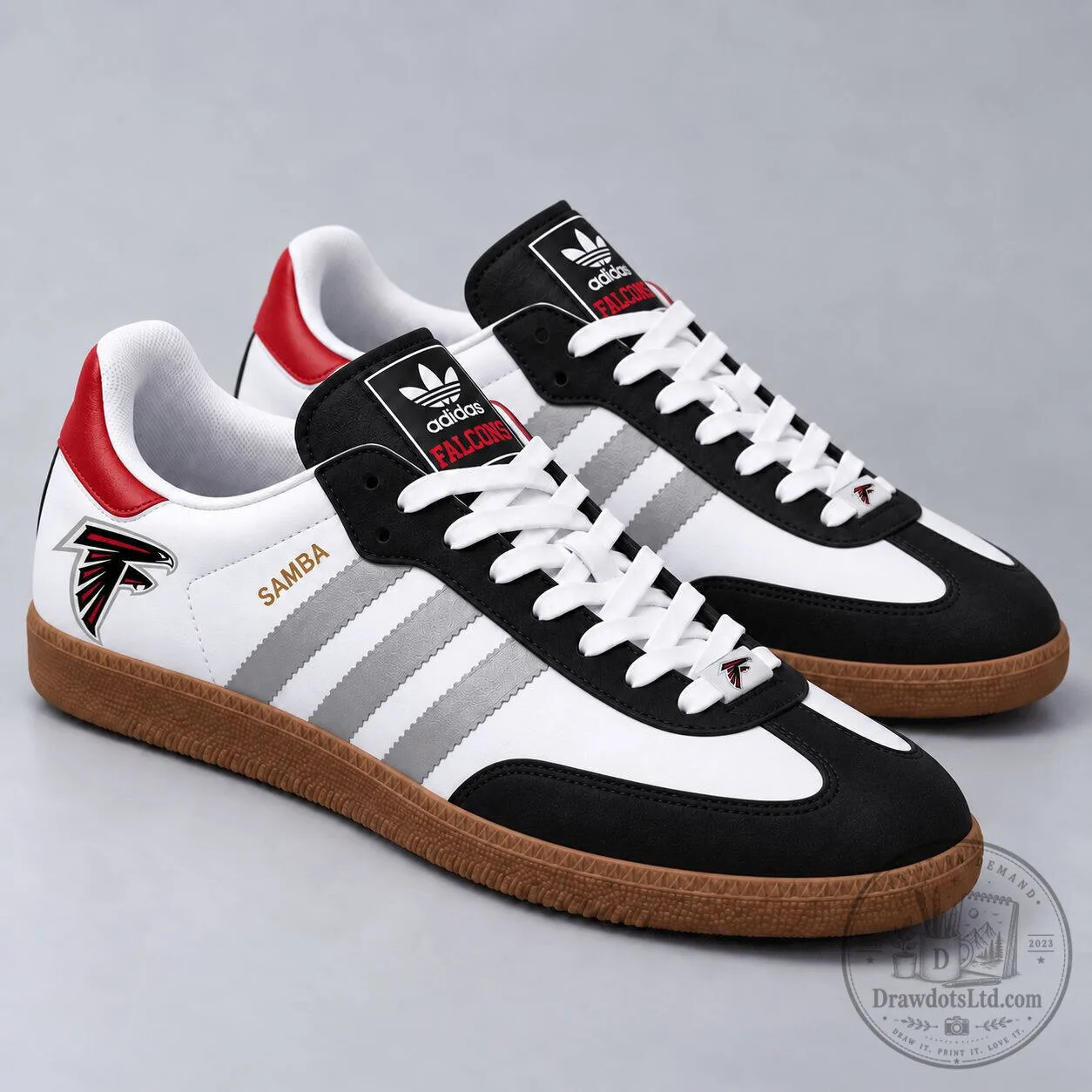 Atlanta Falcons NFL Team Logo Samba Style Fan Shoes