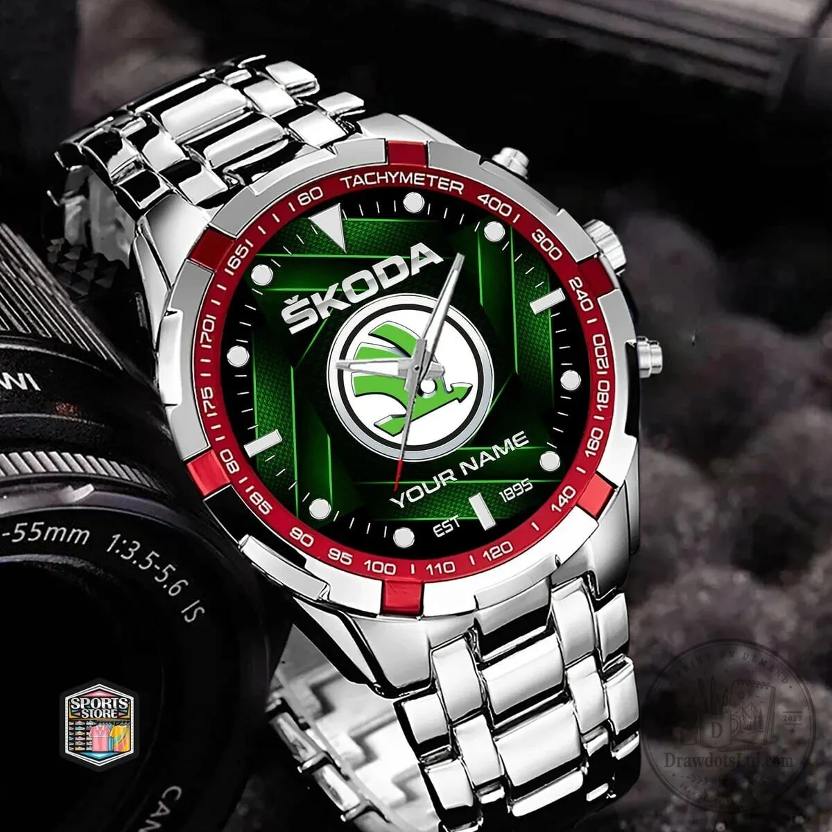 Skoda Custom Name Elegant Fashion Design Stainless Steel Watch