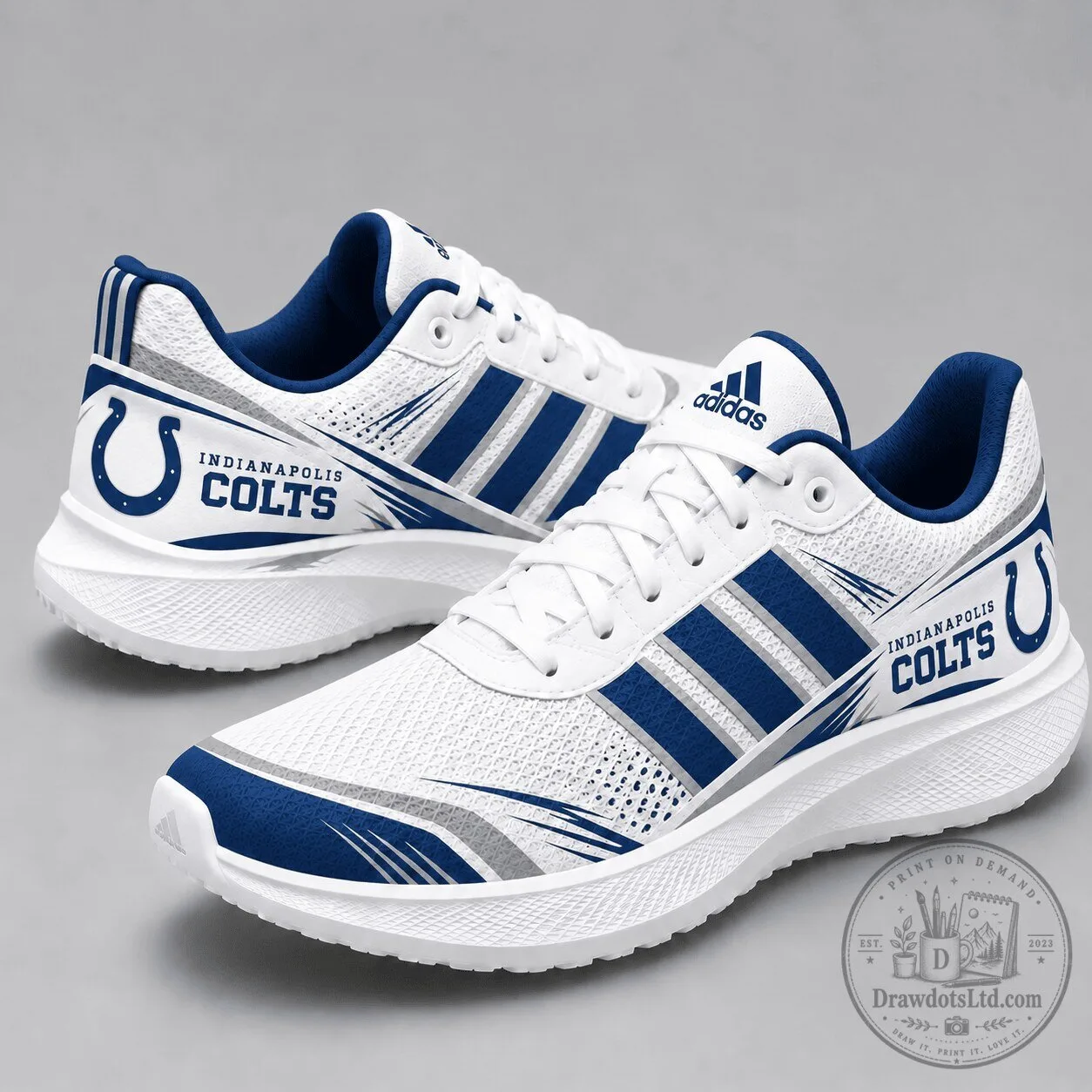 Indianapolis Colts NFL Team Logo Performance Running Shoes for Men and Women
