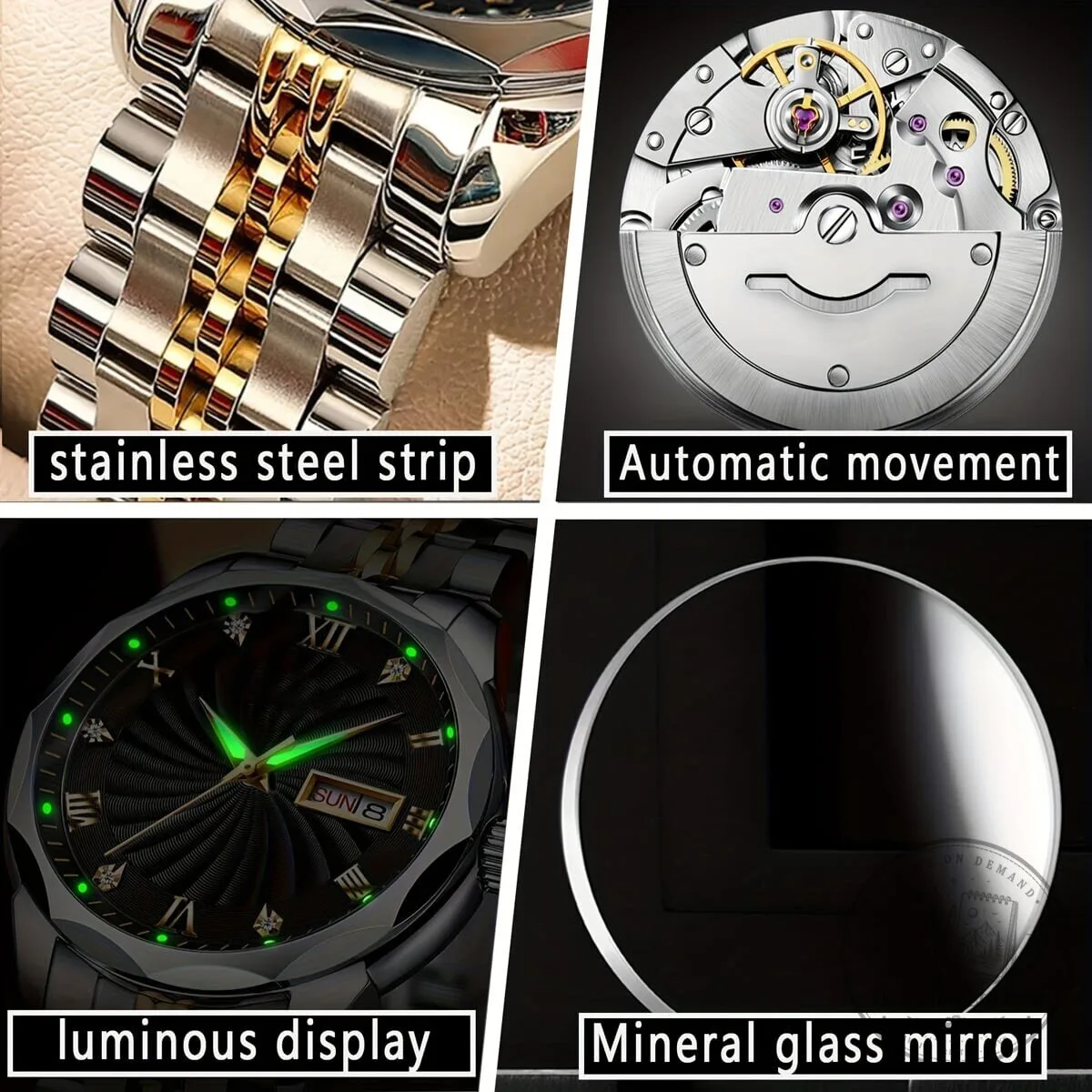 Porsche Custom Name Luxury Two-Tone Stainless Steel Men's Watch 10 Porsche Custom Name Luxury Two-Tone Stainless Steel Men