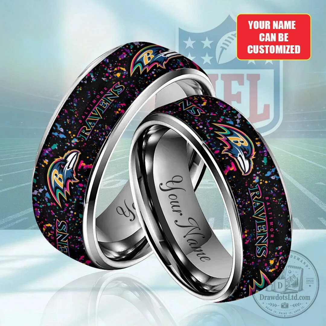Baltimore Ravens Crucial Catch Personalized Custom Engraved Football Team Ring