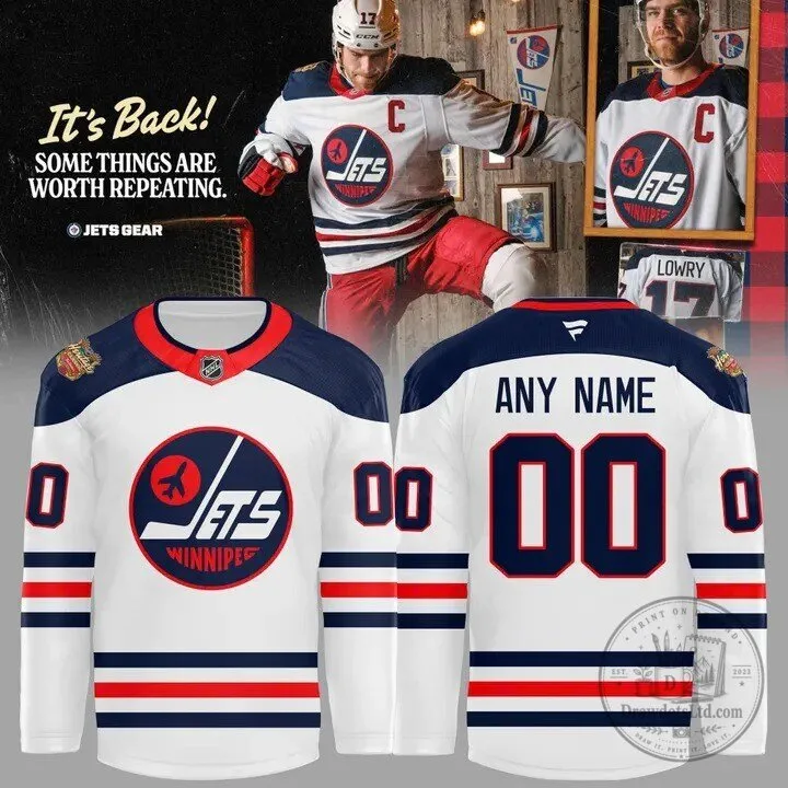 Winnipeg Jets NHL Heritage Classic White Custom Hockey Jersey