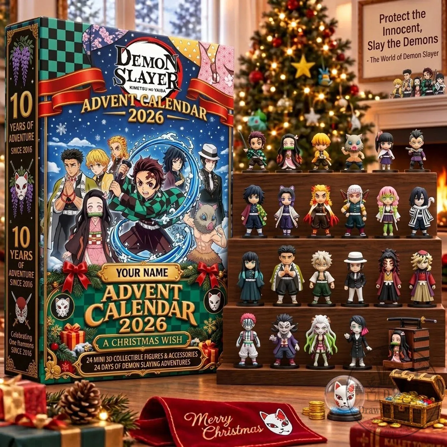 Demon Slayer Kimetsu No Yaiba Anime Christmas Advent Calendar 2026 with Figures