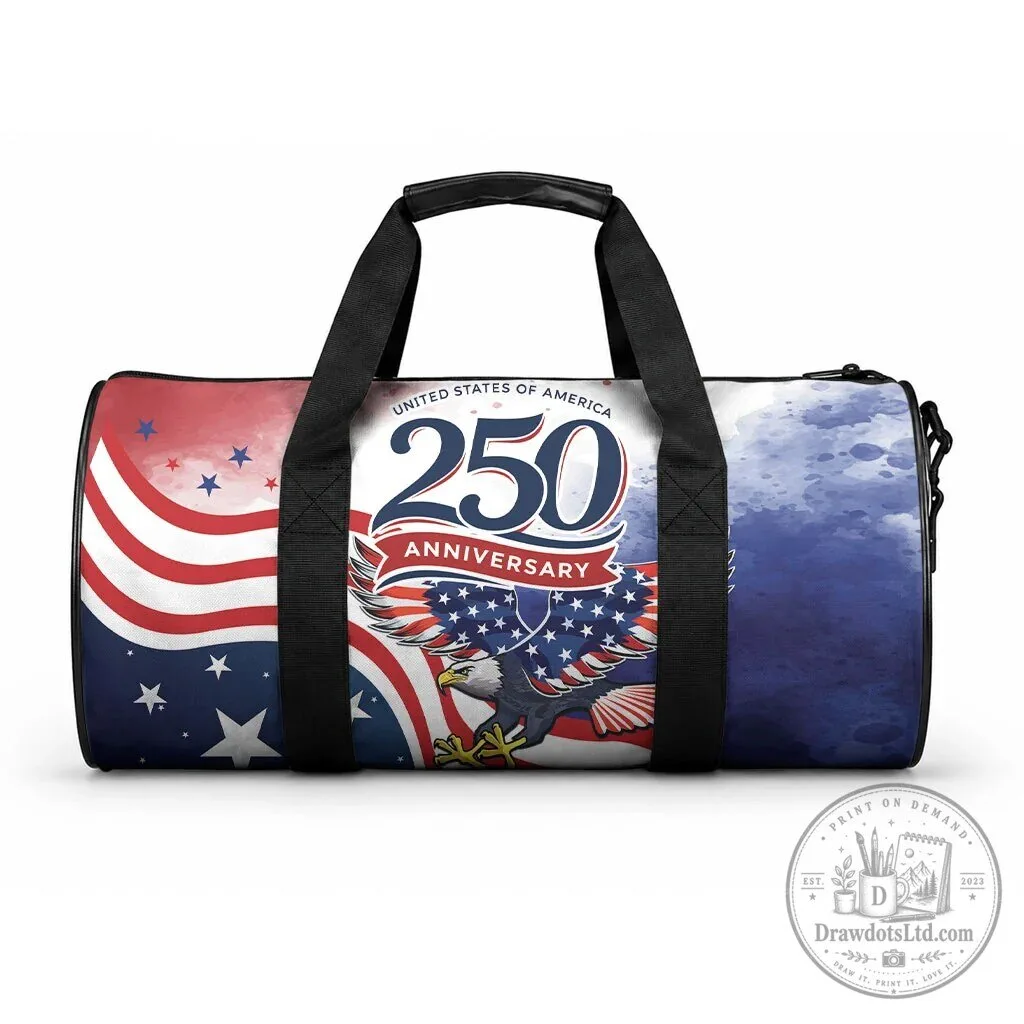 United States of America 250th Anniversary Patriotic Travel Duffle Bag