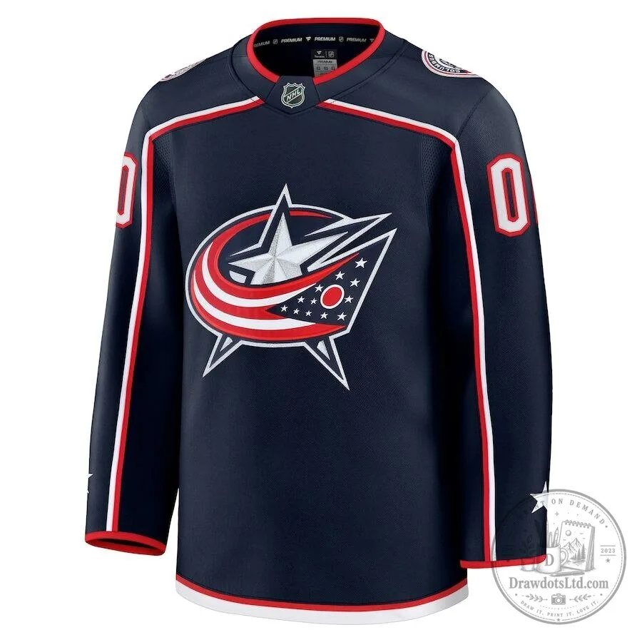 Columbus Blue Jackets National Hockey League Home Premium Custom Hockey Jersey