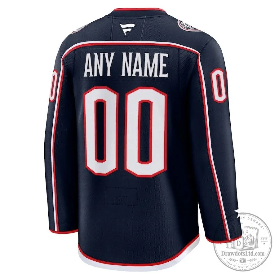Columbus Blue Jackets National Hockey League Home Premium Custom Hockey Jersey 3 Columbus Blue Jackets National Hockey League Home Premium Custom Hockey Jersey