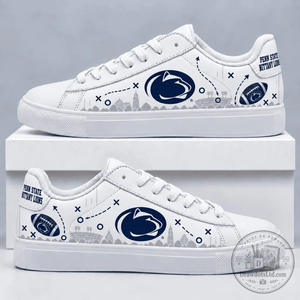 Penn State Nittany Lions White Low-Top Sneakers for Men and Women Penn State Nittany Lions White Low-Top Sneakers for Men and Women