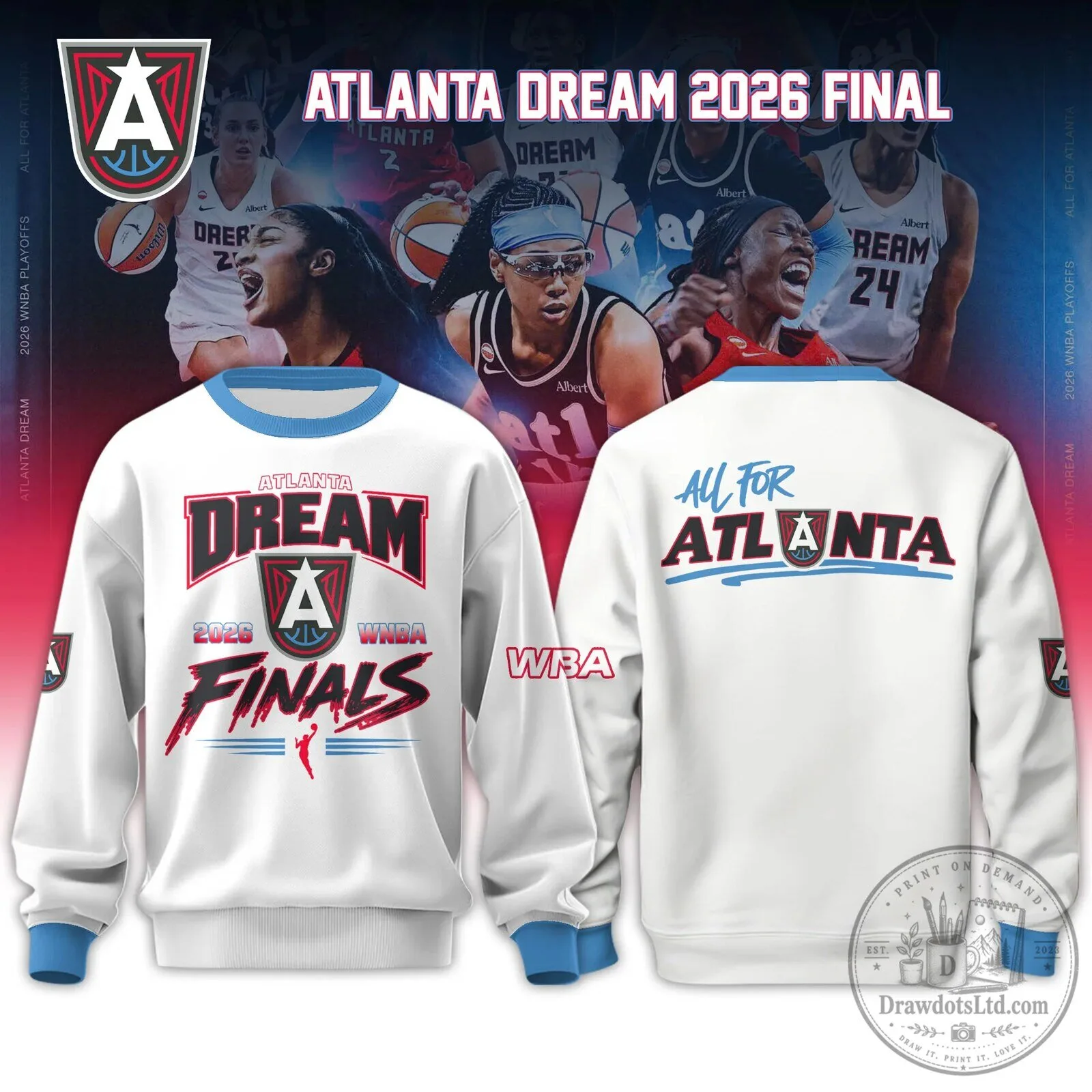 Atlanta Dream 2026 WNBA Finals Commemorative White Sweatshirt