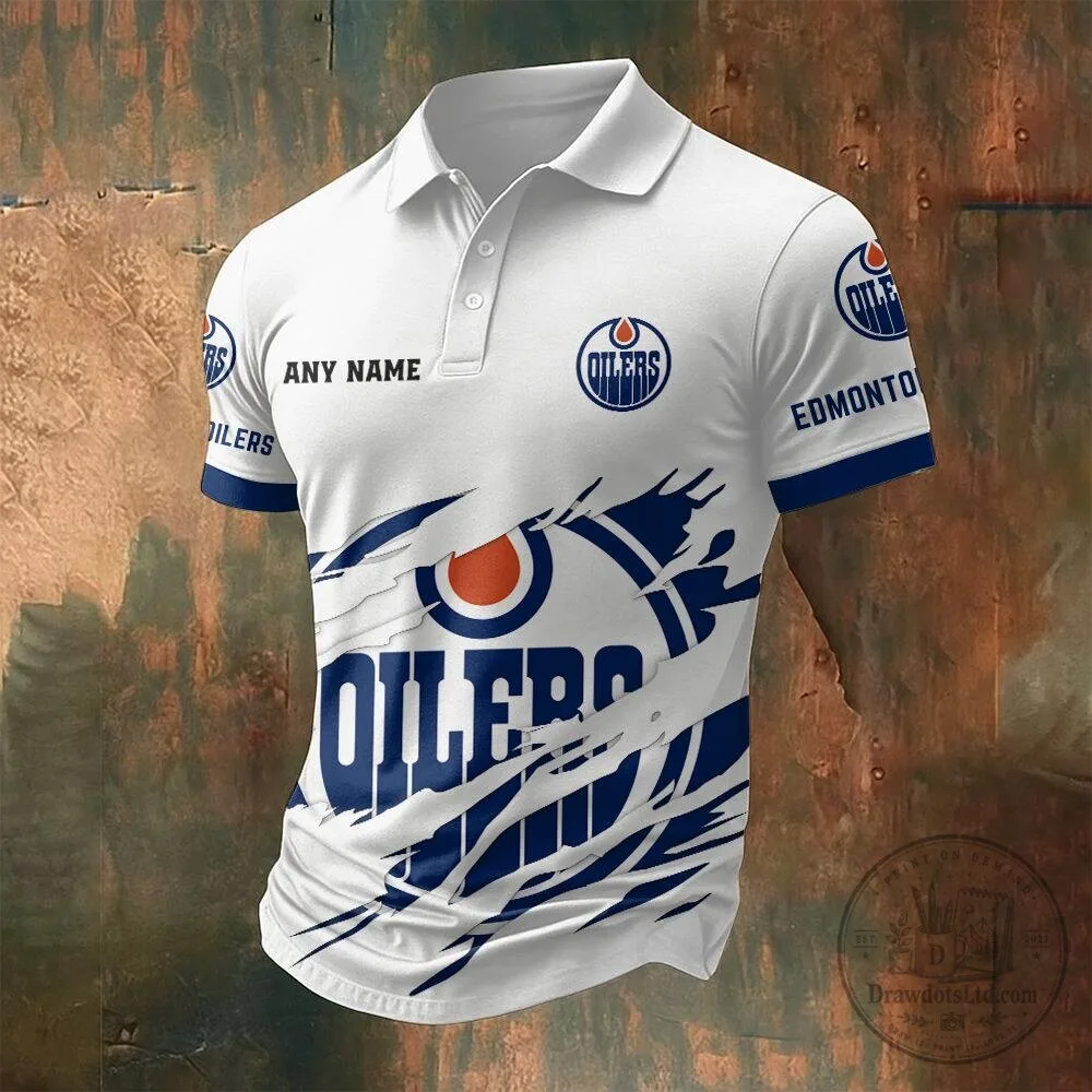 Edmonton Oilers Personalized Name Multi Color Polo Shirt for Men 7 Edmonton Oilers Personalized Name Multi Color Polo Shirt for Men