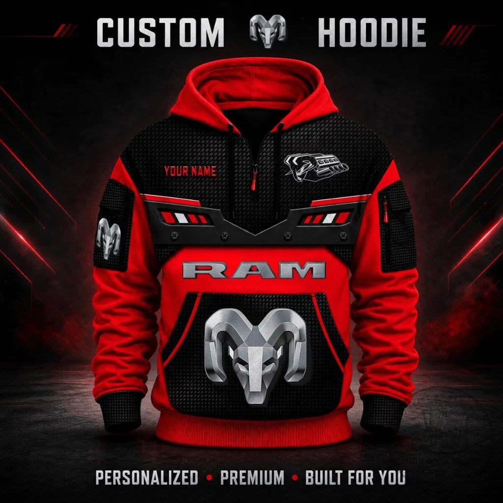 Ram Trucks Personalized Quarter Zip Hoodie Ram Trucks Personalized Quarter Zip Hoodie