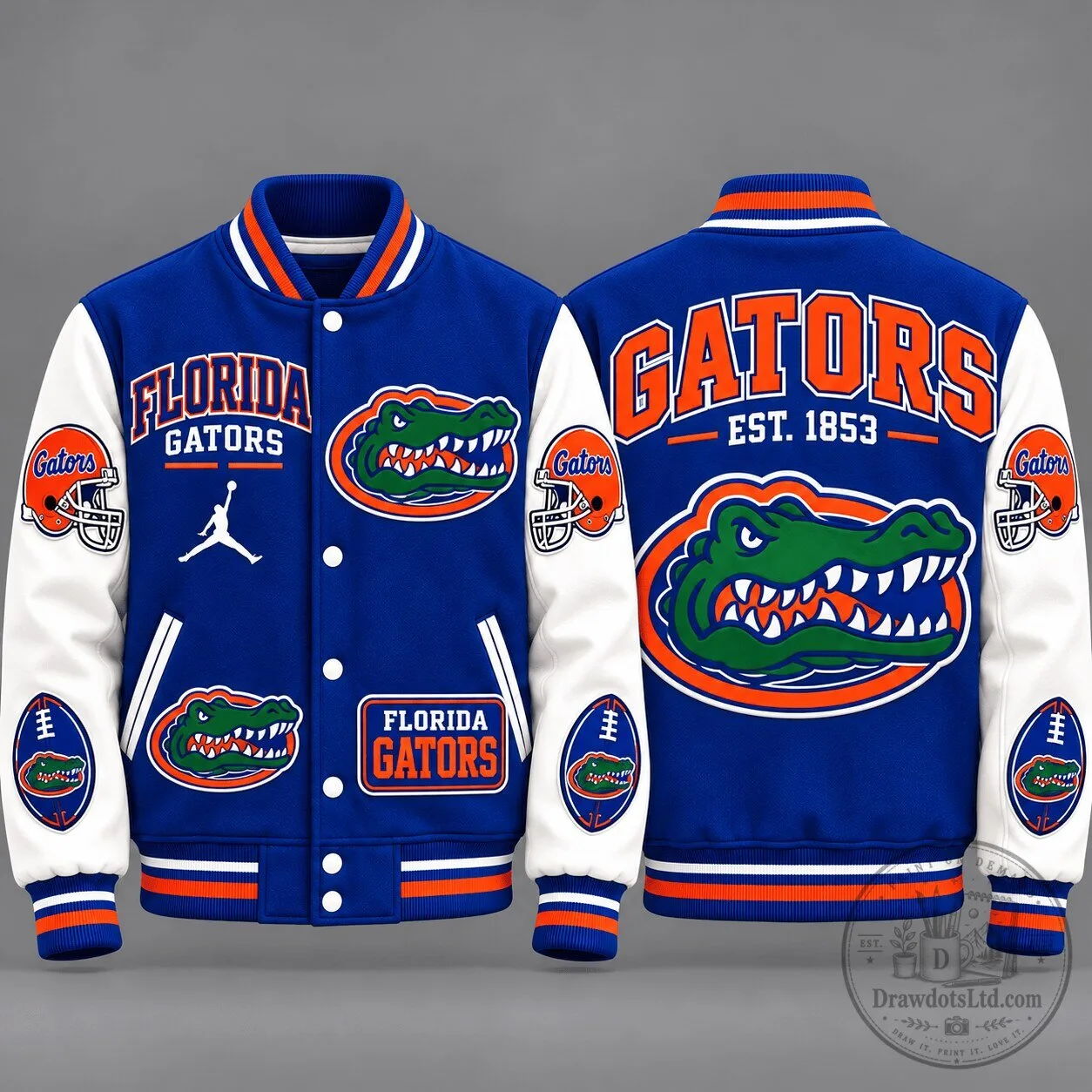 Florida Gators NCAA Football Varsity Letterman Jacket for Men and Women 1 Florida Gators NCAA Football Varsity Letterman Jacket for Men and Women