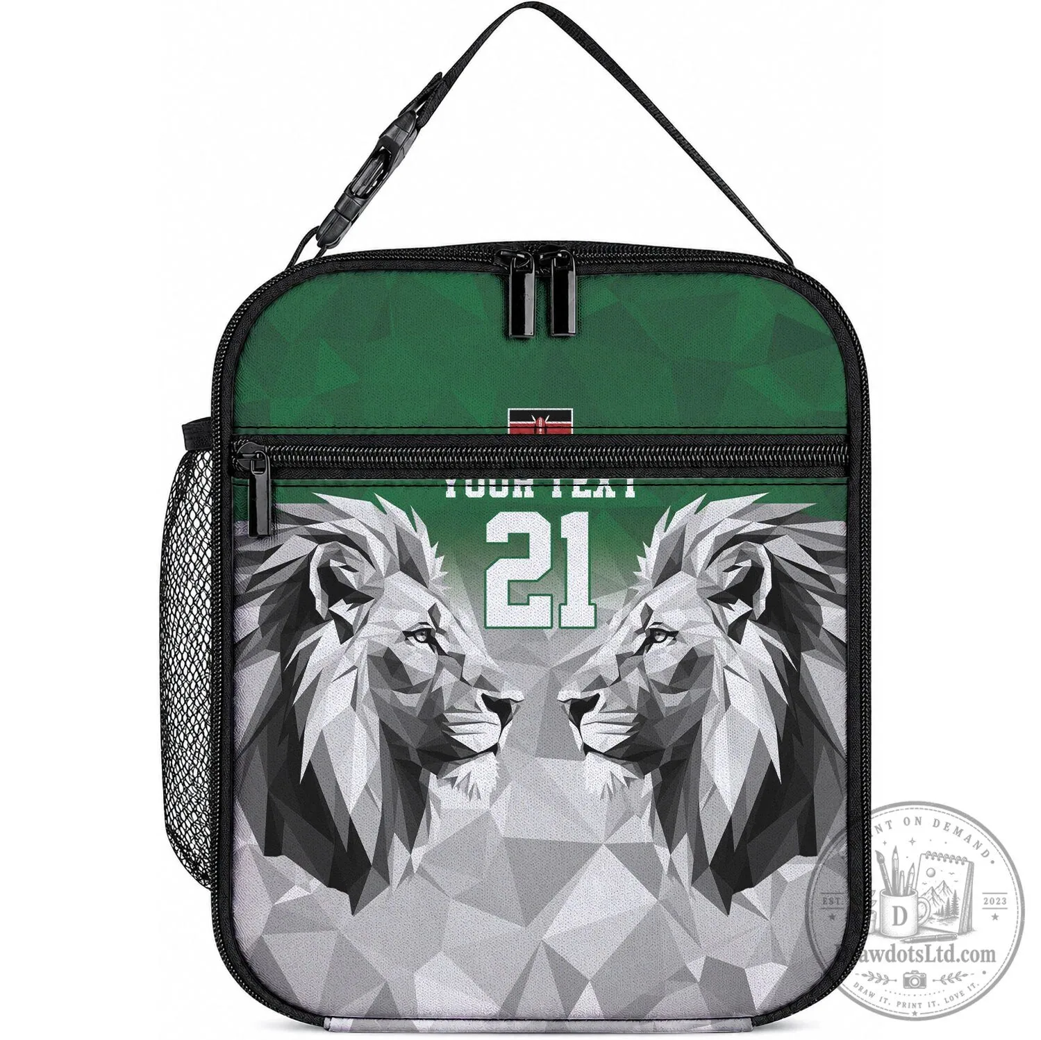 Kenya Rugby Team Lion Motif Insulated Lunch Bag