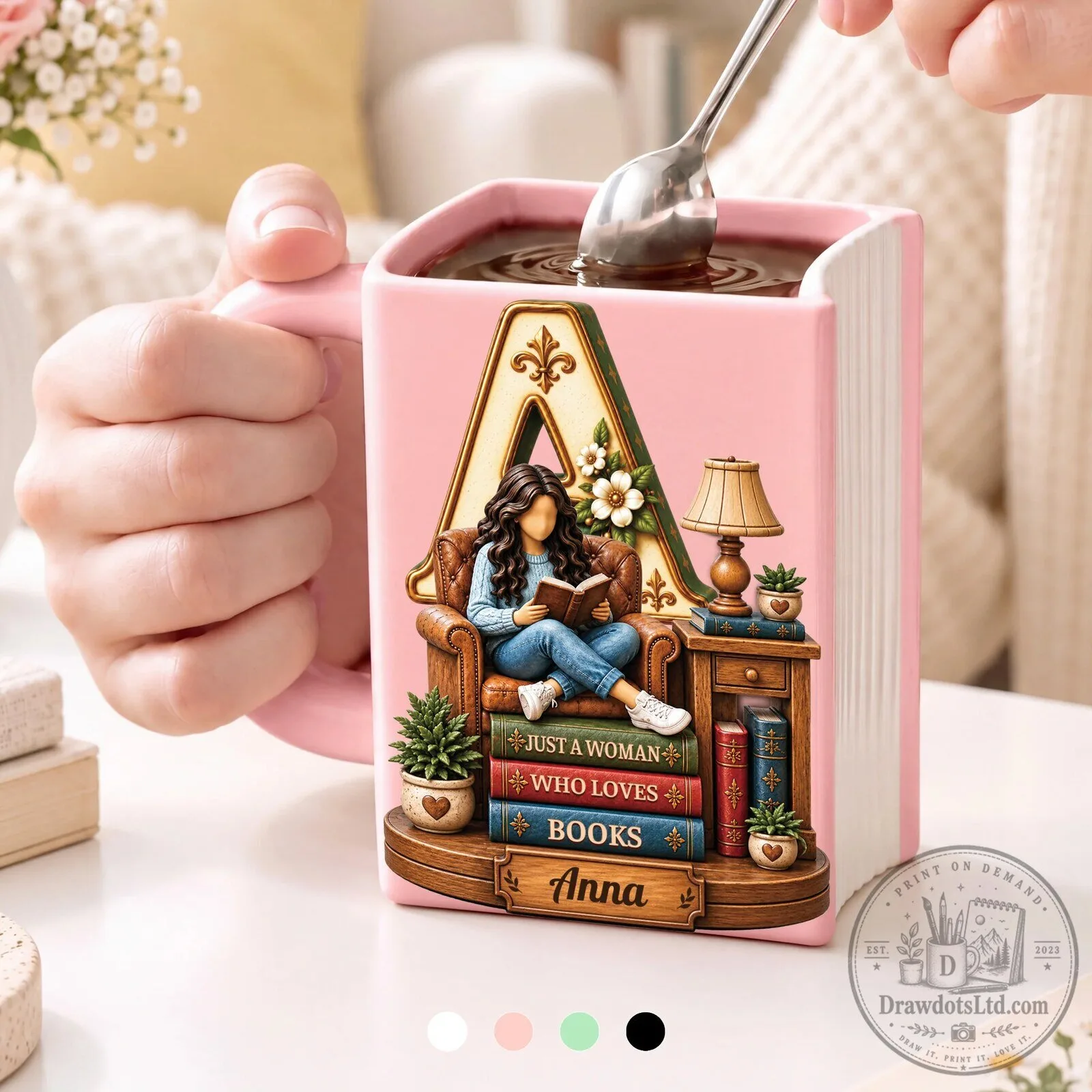 Personalized Book Lover Square Mug for Women Who Love Reading Books 7 Personalized Book Lover Square Mug for Women Who Love Reading Books