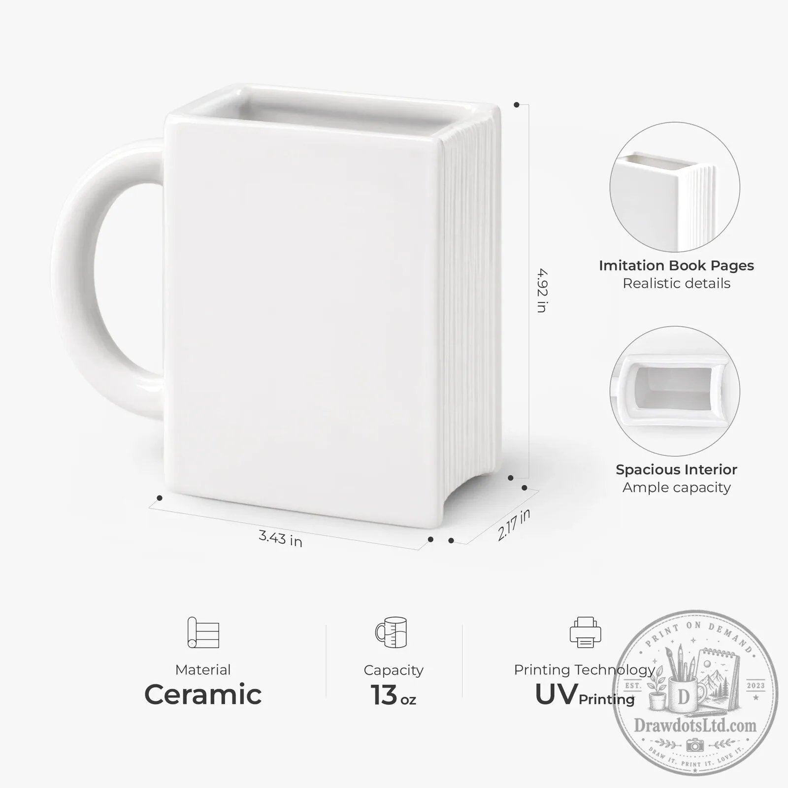 Personalized Book Lover Square Mug for Women Who Love Reading Books 8 Personalized Book Lover Square Mug for Women Who Love Reading Books