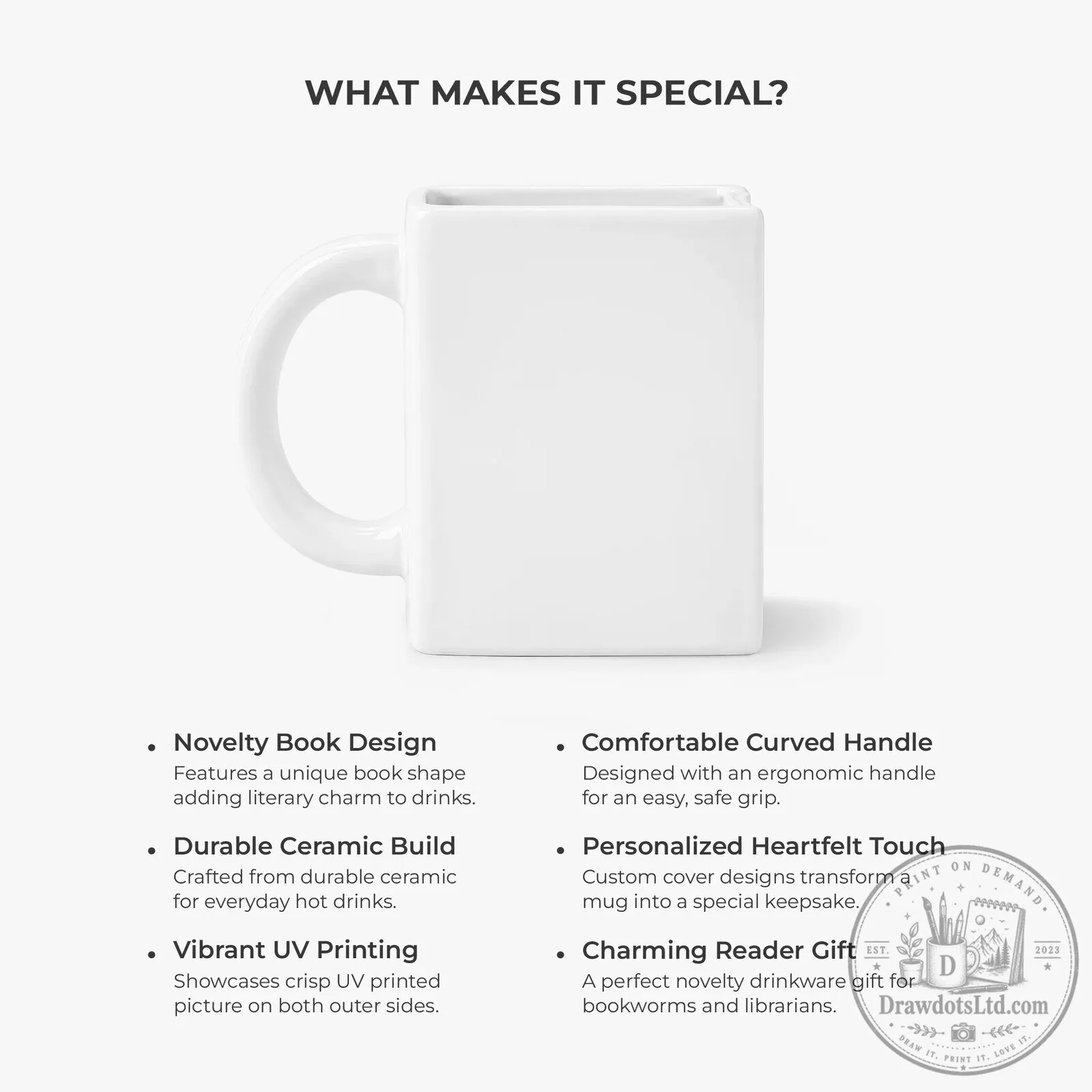 Personalized Book Lover Square Mug for Women Who Love Reading Books 11 Personalized Book Lover Square Mug for Women Who Love Reading Books