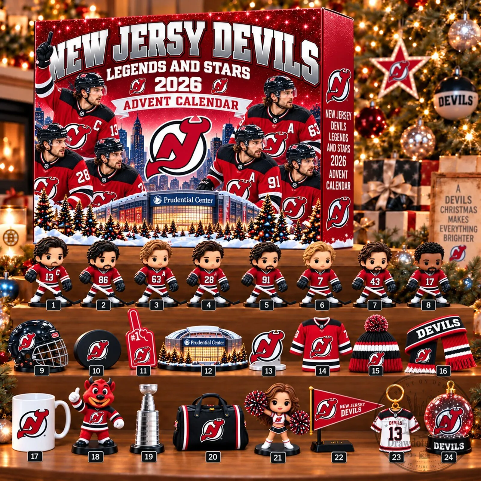 New Jersey Devils Legends and Stars 2026 Christmas Advent Calendar